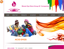 Tablet Screenshot of bharatdyechem.com